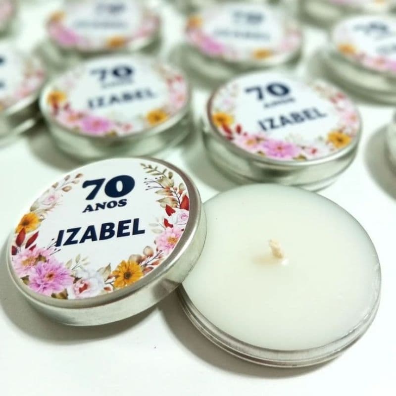 lembrancinha vela aromatica na latinha com TAG, lembrancinha de casamento, batizado, chá de bebê e aniversário