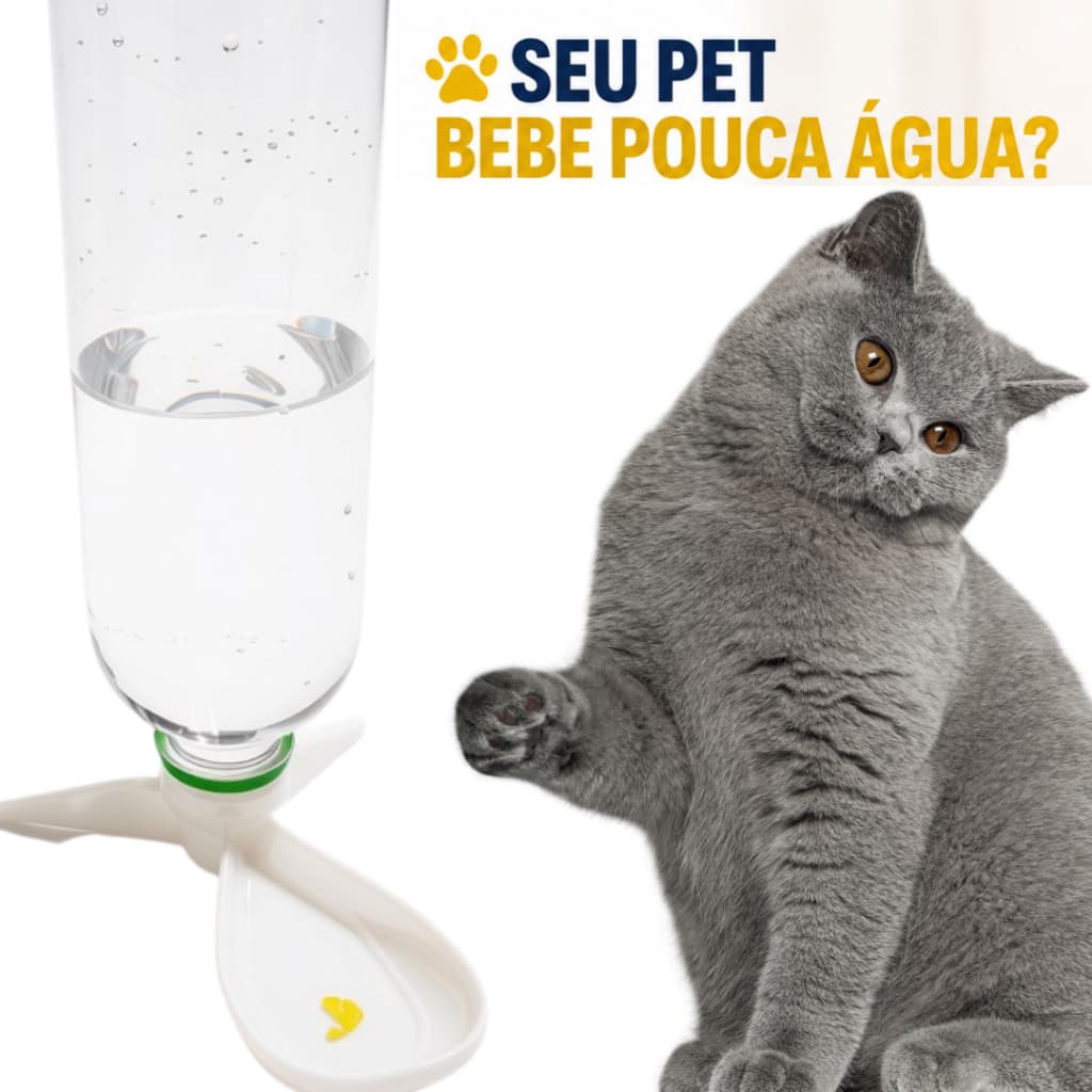 Bebedouro Portátil Gato Acessorio Suporte Garrafa Pet Água Fresca Gatos Amam Pote Comedouro Hidra Para Casa ou Viagem
