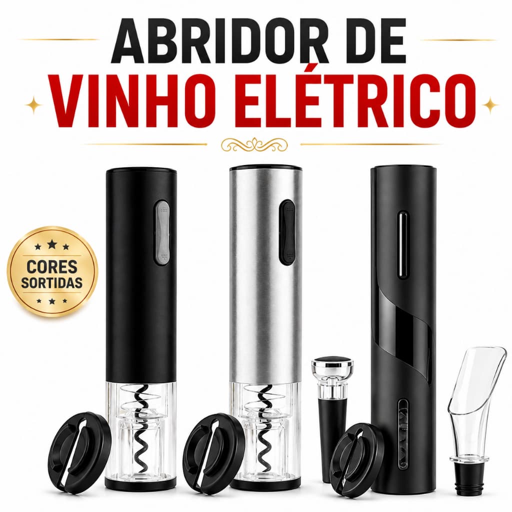 Abridor de Vinho Elétrico Automático Saca Rolha Kit Vinho Acessórios Derramador Tampa Removedor Lacre