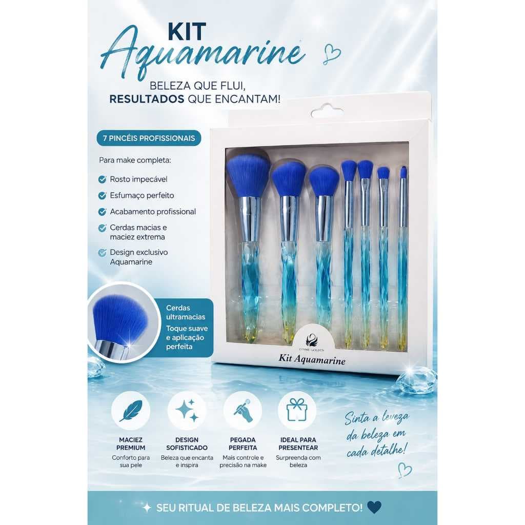 Kit Pincéis Cristal Seven Colors C/7