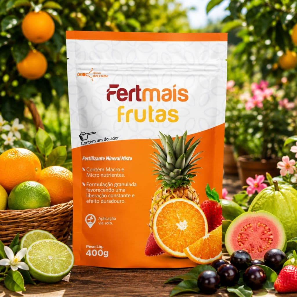 Adubo Granulado Fertilizante Npk 12-5-15 Frutas se 400gr Crescimento Mais Frutos + Suculentos