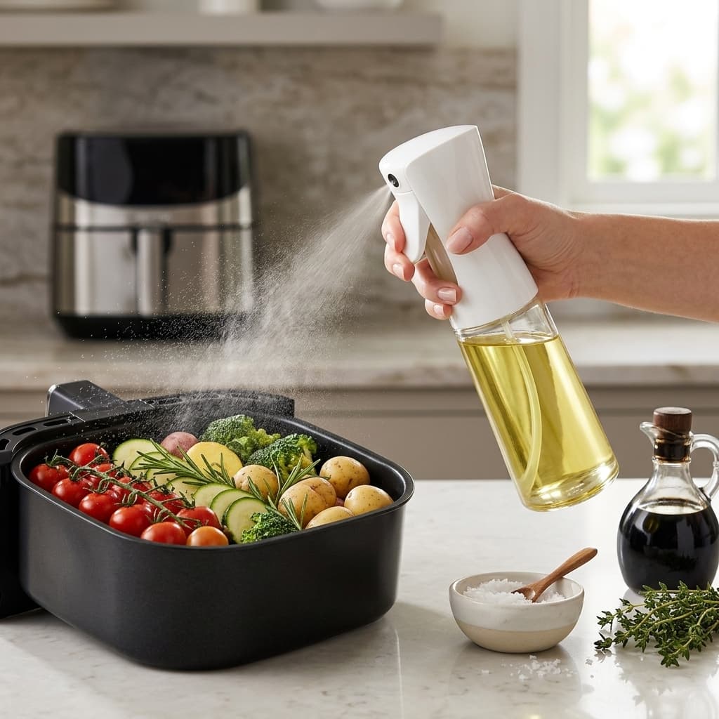 Spray Borrifador Azeite Óleo Vidro 180ml Para Air Fryer Dieta Vinagreiro Pulverizador Culinário Sortido
