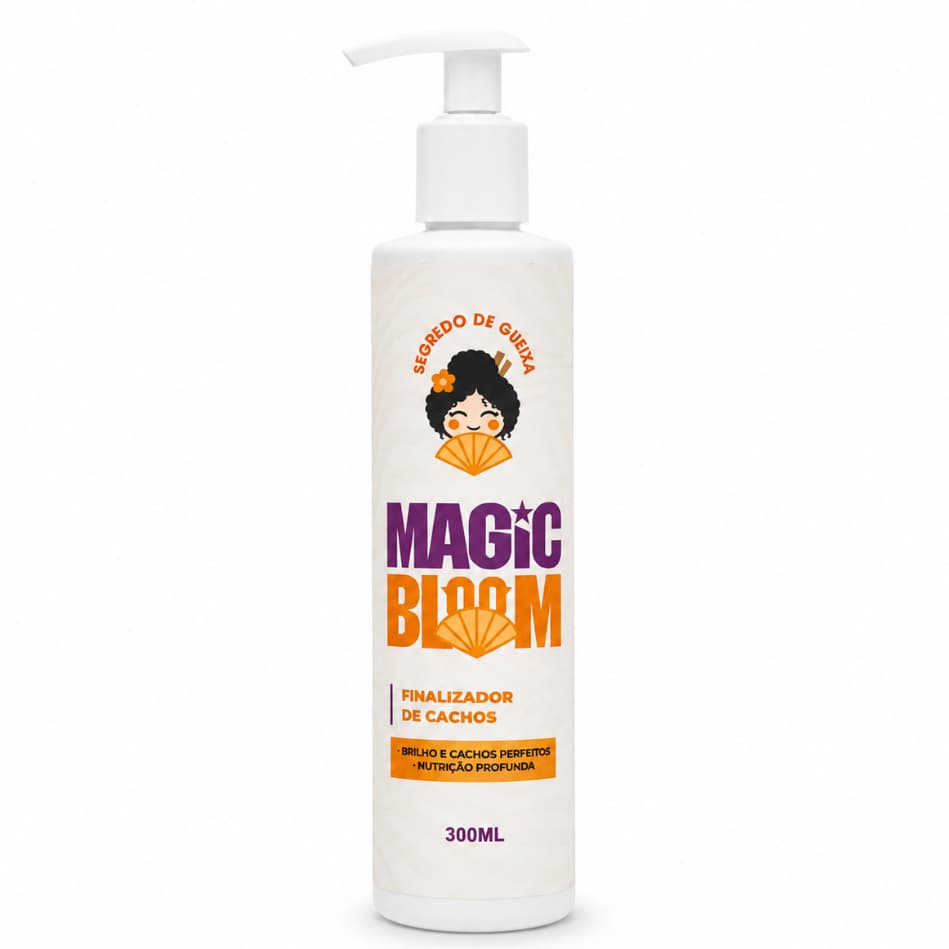Ativador de Cachos Segredo de Gueixa Magic Bloom, Definição, Hidratação, Finalizador, Cabelo ondulado, Transição