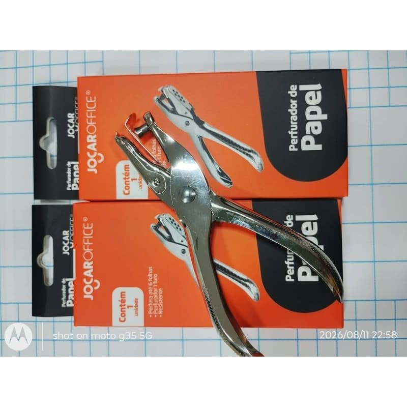 Alicate Perfurador de Papel 6 mm perfura 6 folhas  Jocar Office