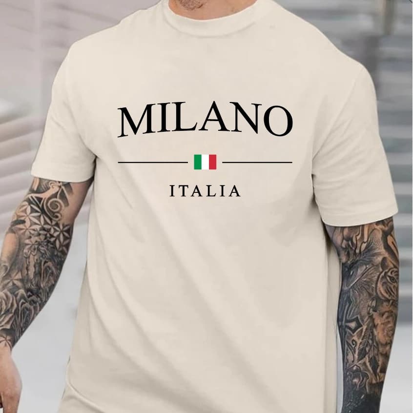 Camiseta Masculina Milano Italia Algodão Premium Lançamento Envio Imediato