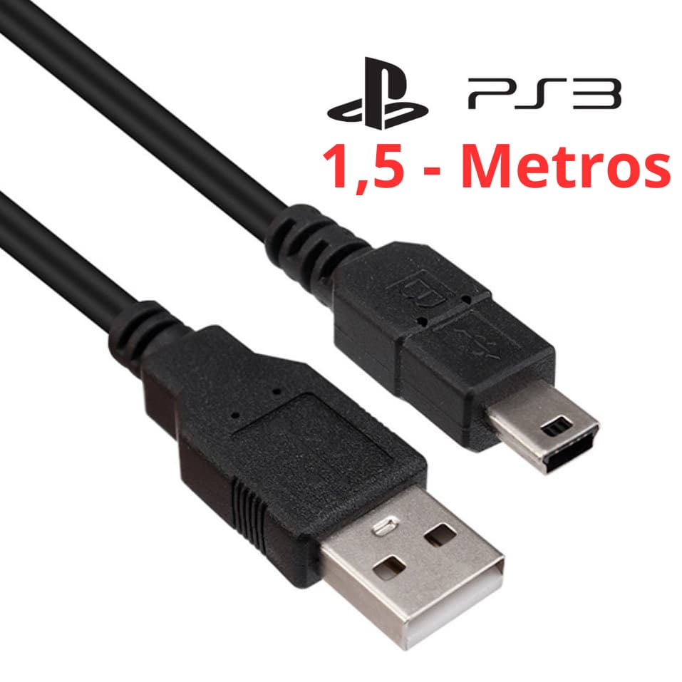 Cabo Carregador  Compatível Controle  PS3 GE V3 Carregador Usb 2.0 Para Controle PS3 GPS Câmera Digital Radio Som