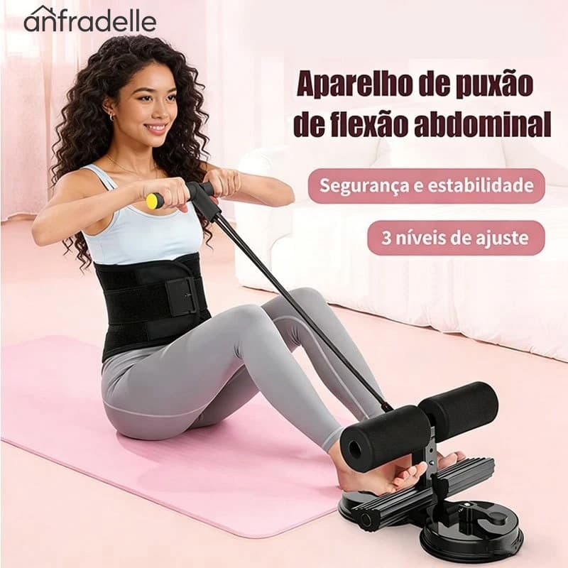 Abdominais Ventosas Fortes 3 Ajustes | Protege Barriga/Joelhos | Casa/Academia