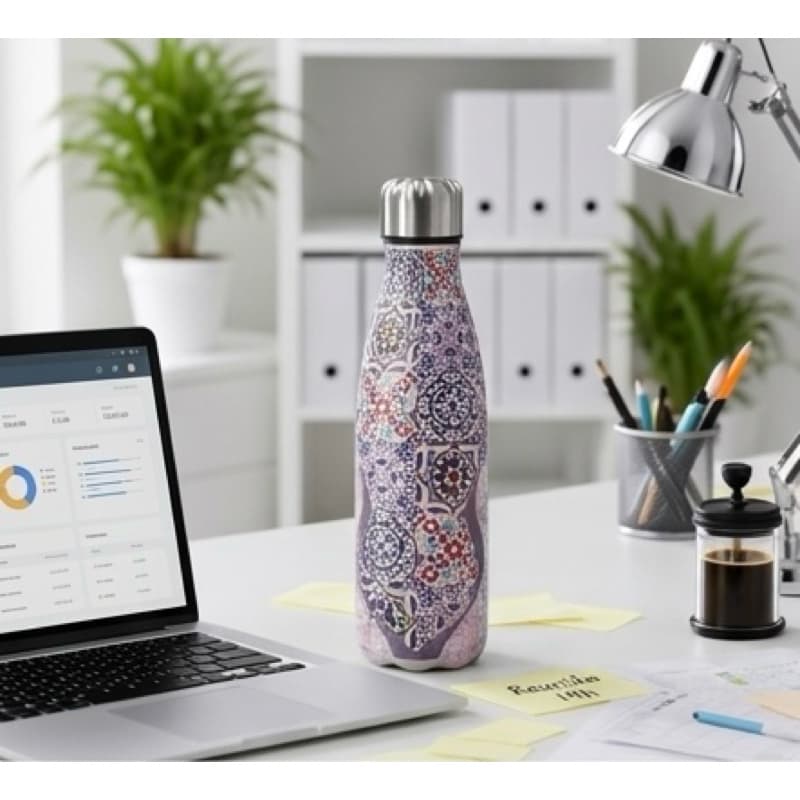Garrafa Térmica Inox 500ml – Parede Dupla com Tampa Rosqueável