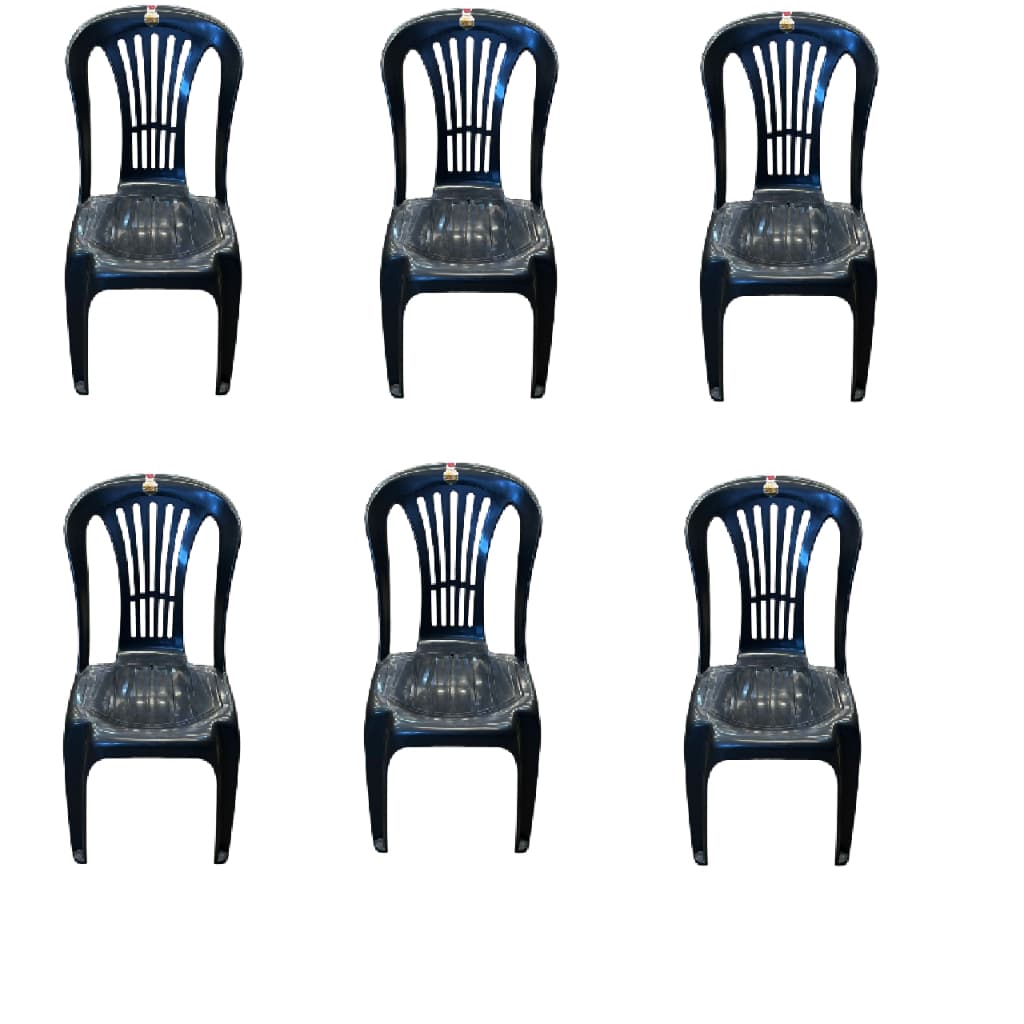 Kit Com 6 Cadeiras De Plástico Bistrô Para Area Jardim Churrasco Multiuso Reforçada