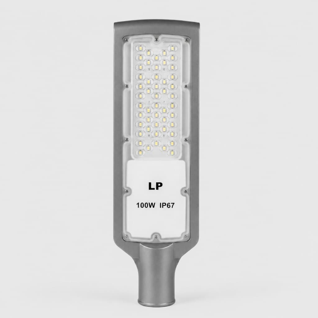 Luminária Led 100w Lp67 /sem Fotocélula Cinza Branco-frio