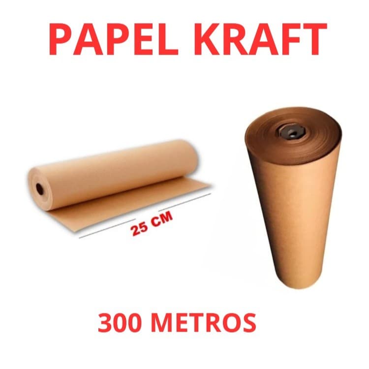 Papel Kraft Bobina 25cm Aprox. 4 KG  Pardo Embalagem Caixa