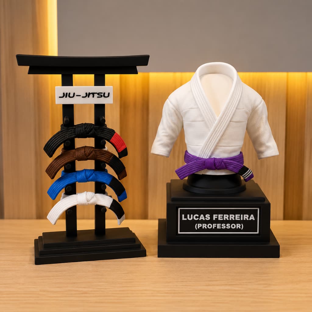 Miniatura Jiu-jitsu | Expositor De Faixas
