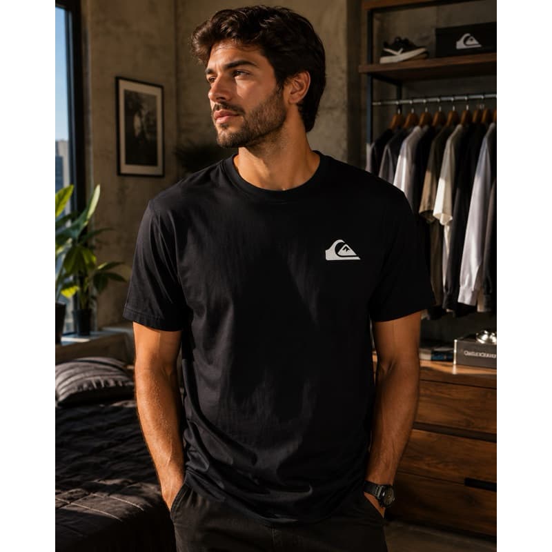 Camiseta Masculina Básica Quiksilver Canto Skate Surf Camisa T-shirt Algodão Confortável Qualidade