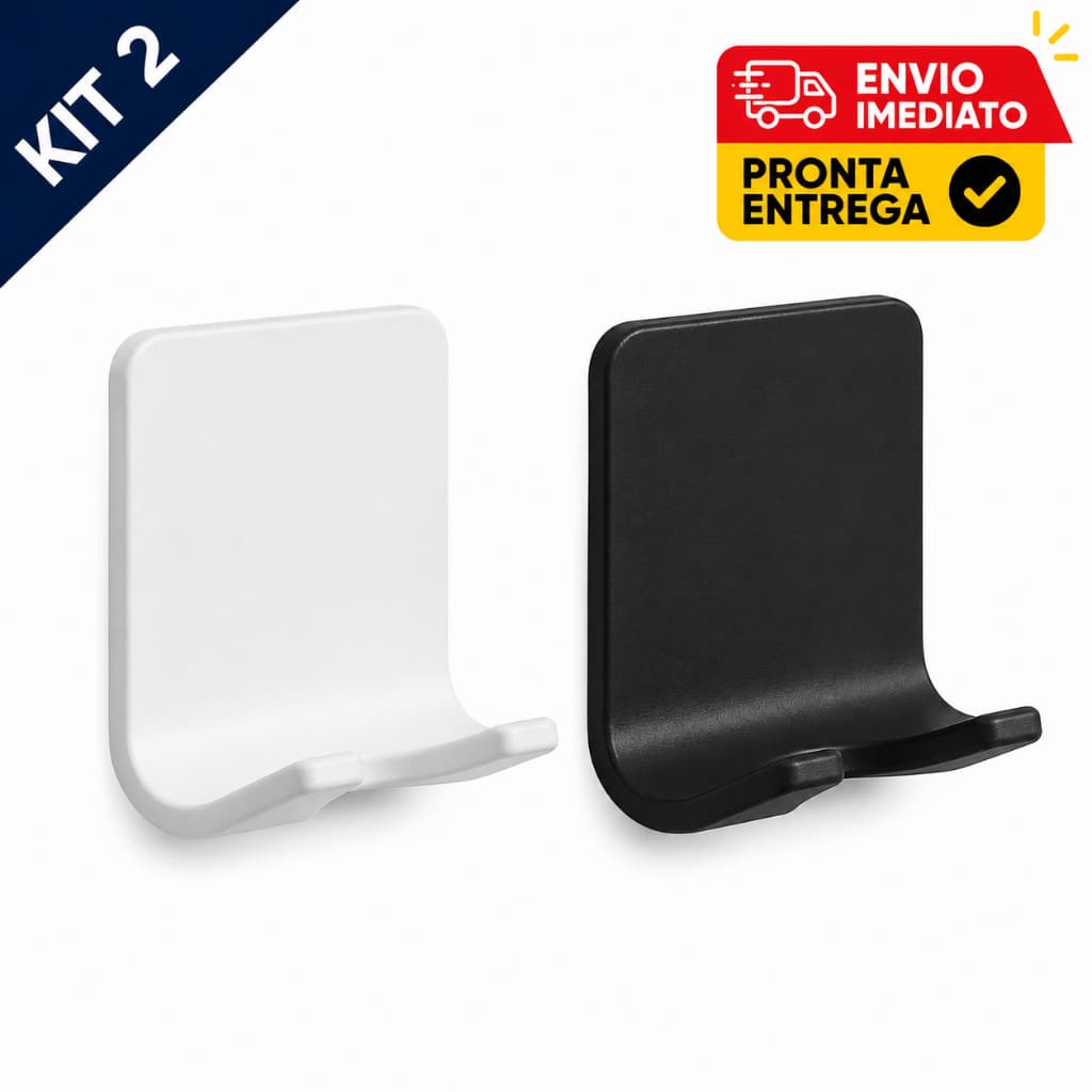 Kit 2 Porta Gilete Adesivo Parede Sem Furadeira Organizador Barbeador Banheiro Fixação Forte
