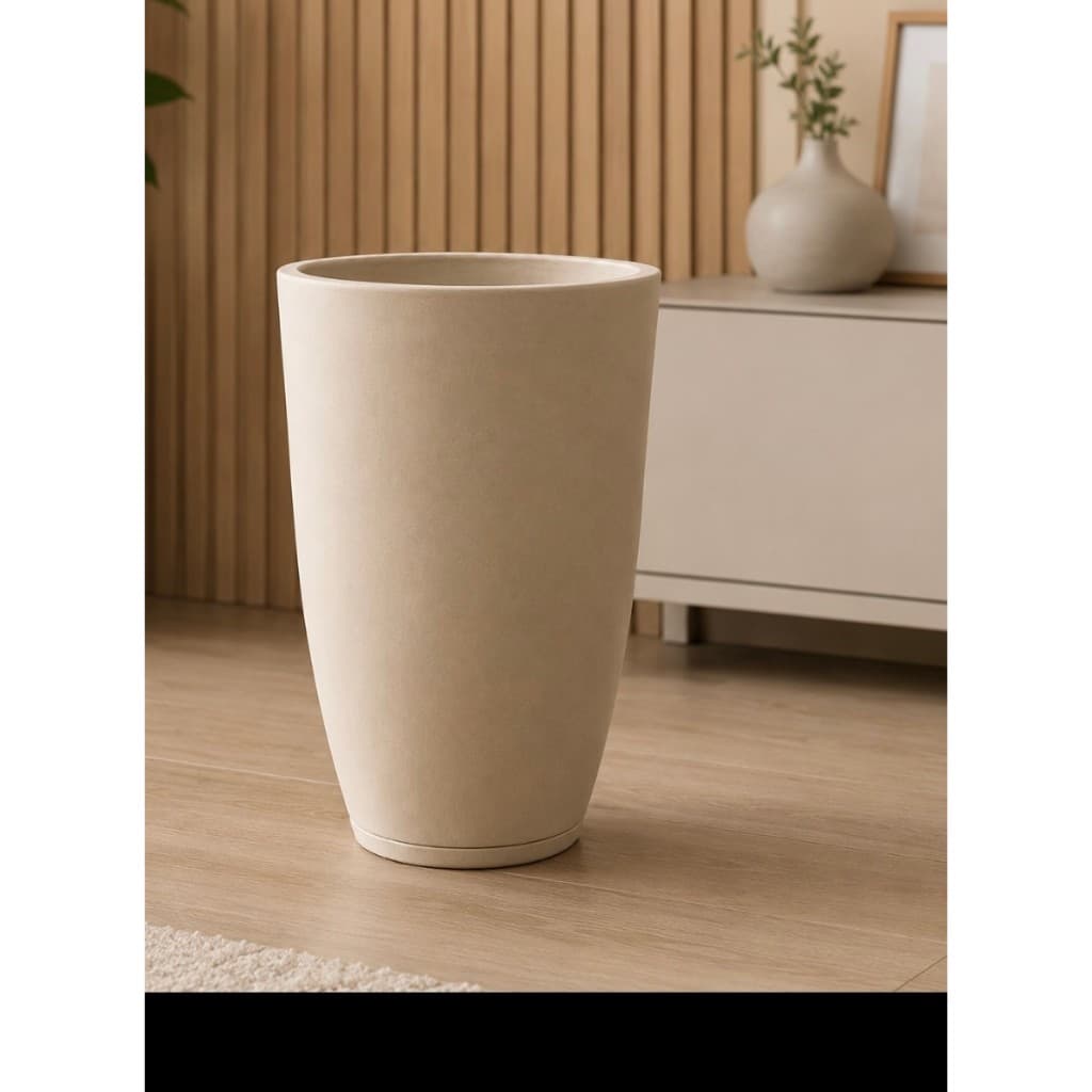 Vaso Coluna Bojo Polido com Prato Coletor Vaso para Decoração