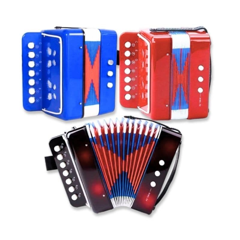 Mini Sanfona Infantil De Brinquedo Acordeon Musical Educativo Instrumento Musical Para Crianças