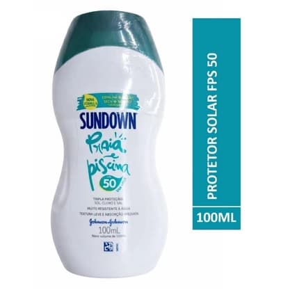 Protetor Solar Sundown Corpo e Rosto Praia e Piscina FPS 50,100ml