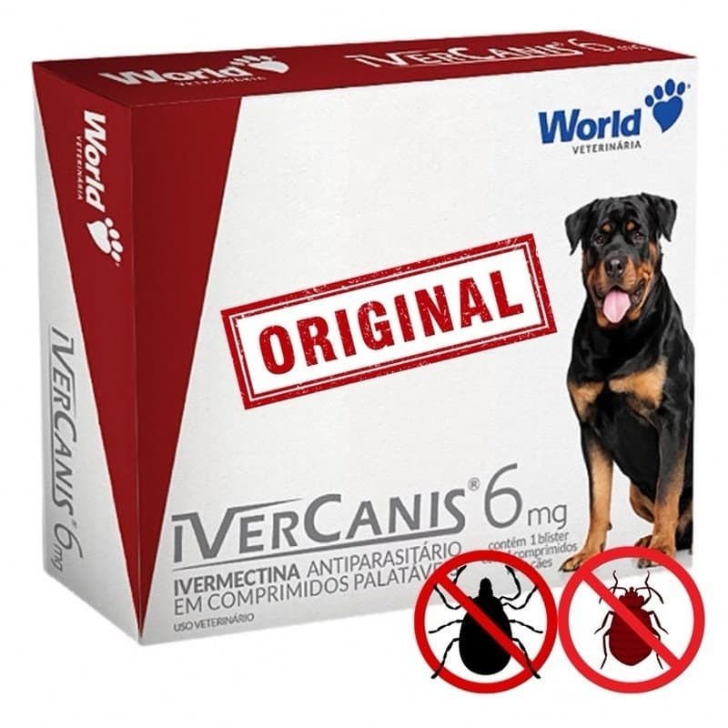 Ivercanis Remédio Cães 7,5-60kg 4 Comprimidos Proteção 6 Meses Pulgas Carrapatos