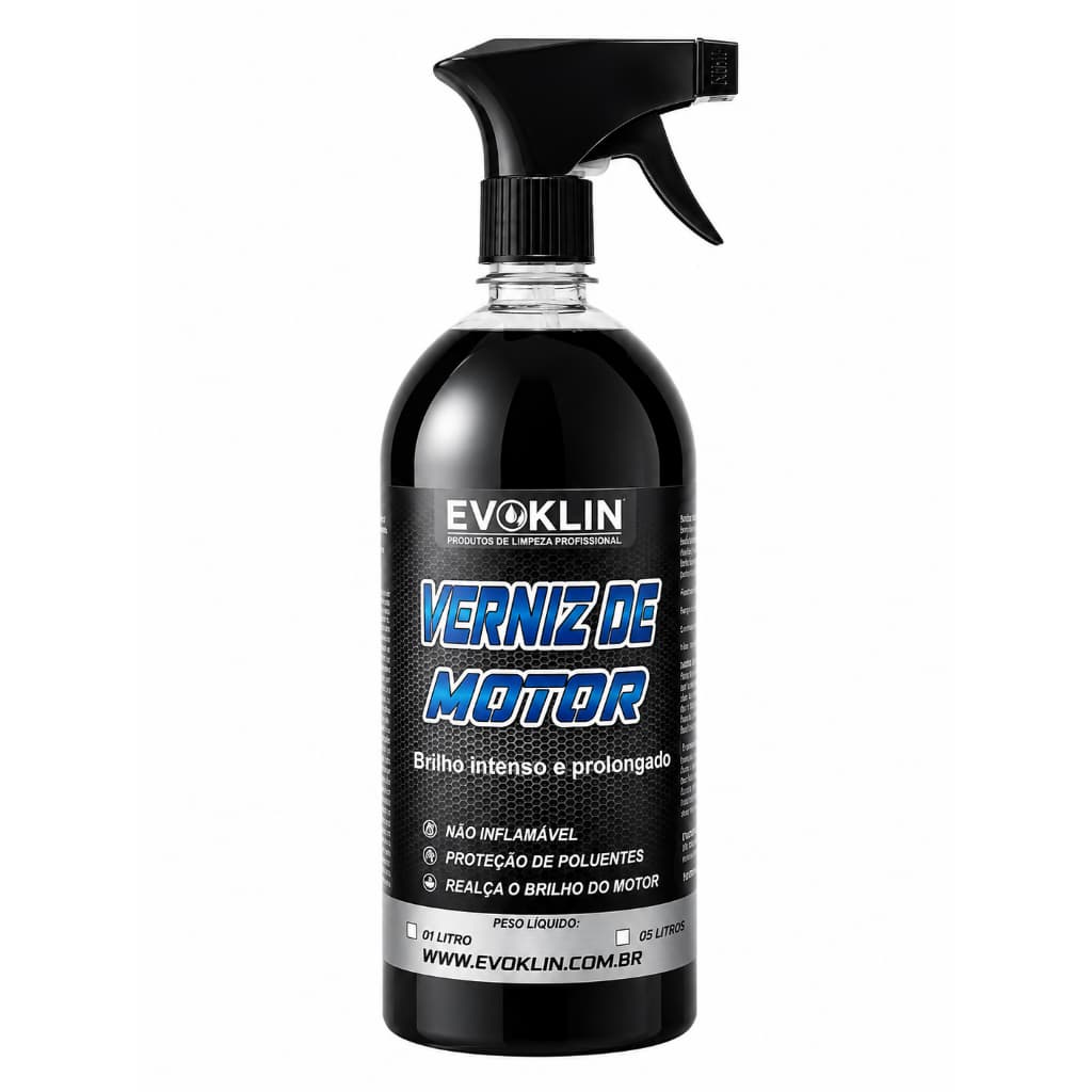 Verniz De Motor Profissional Premium 1Litro-Protege Realça E Dá Brilho