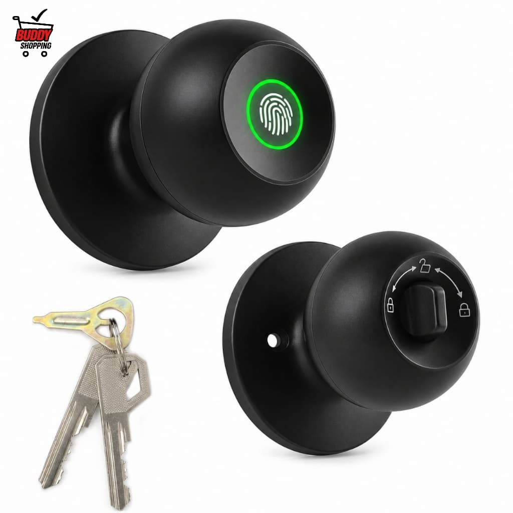 Fechadura Digital Inteligente Biométrica Bluetooth Maçaneta Eletrônica Universal Porta Knup