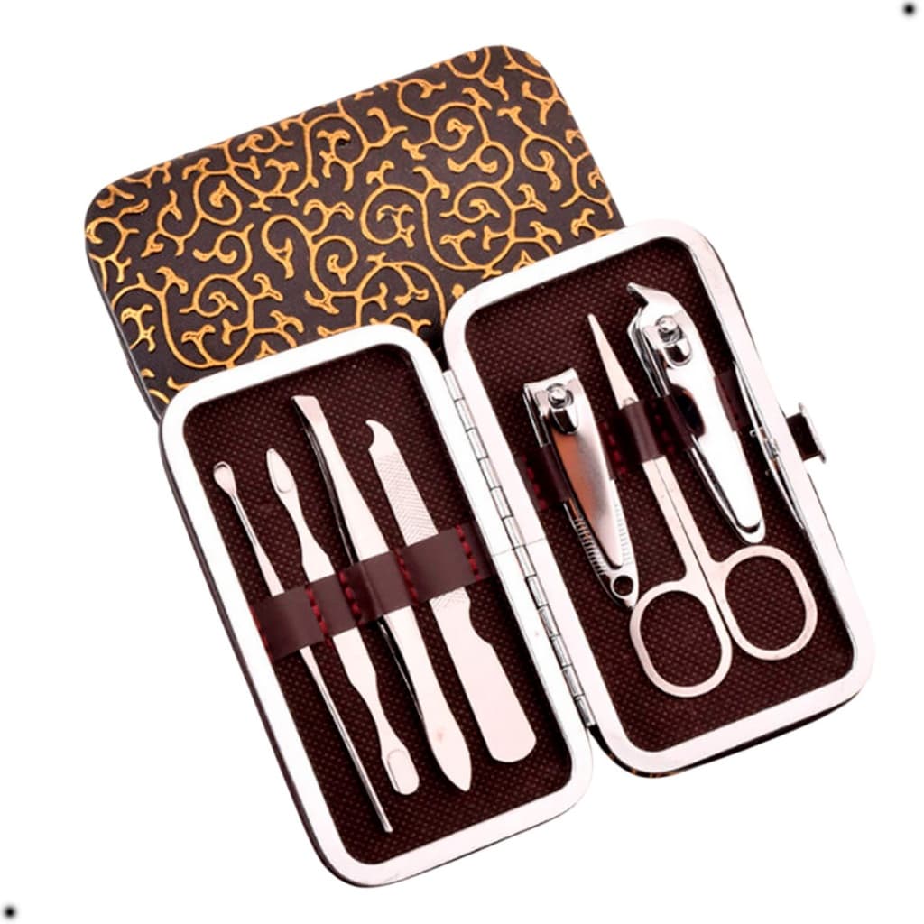 Kit Manicure Pedicure Estojo Portátil Cortador De Unha Pinça Tesoura Conjunto Manicure Completo Com Estojo Fecho