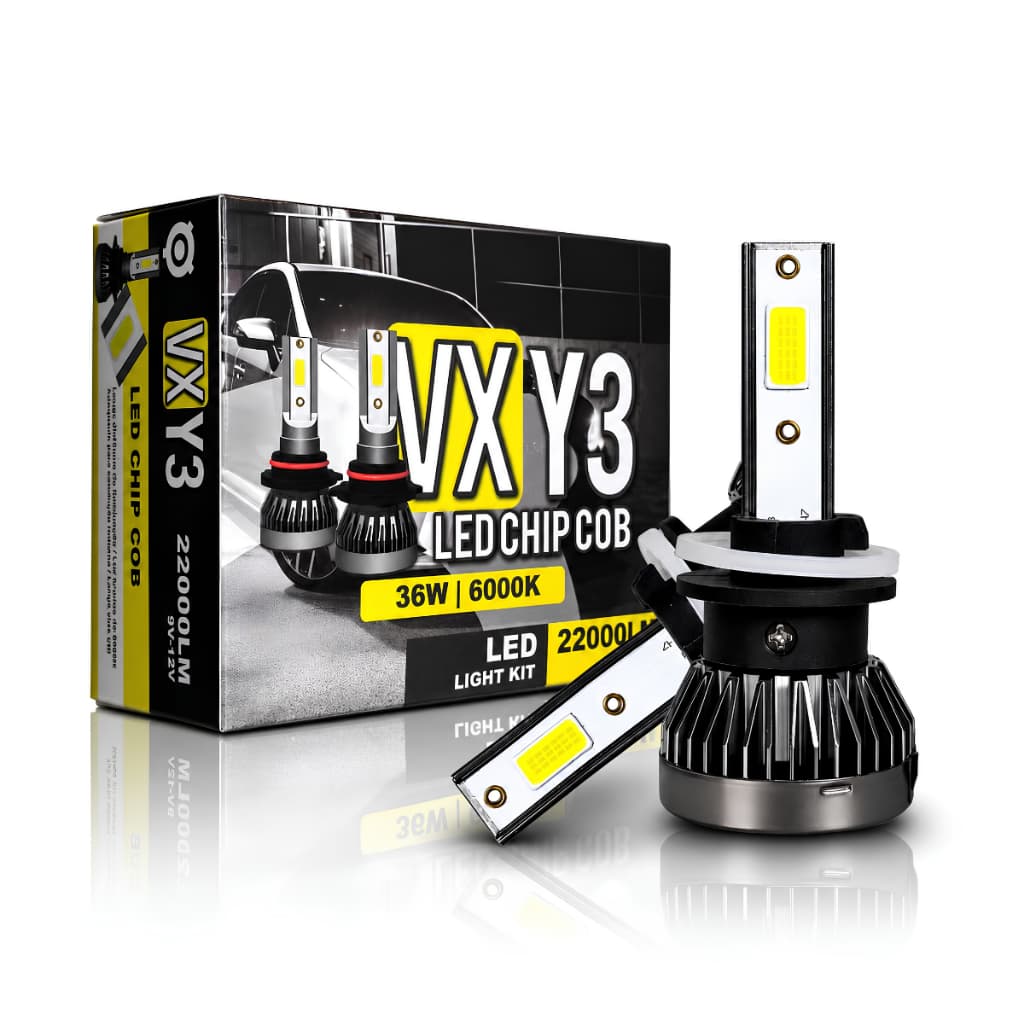 Kit Lampada Ultra Led Y3 H27 6000k 36w 22000 Lumens IP65 12v Par Lampada Led H27 Branco Frio 6000K