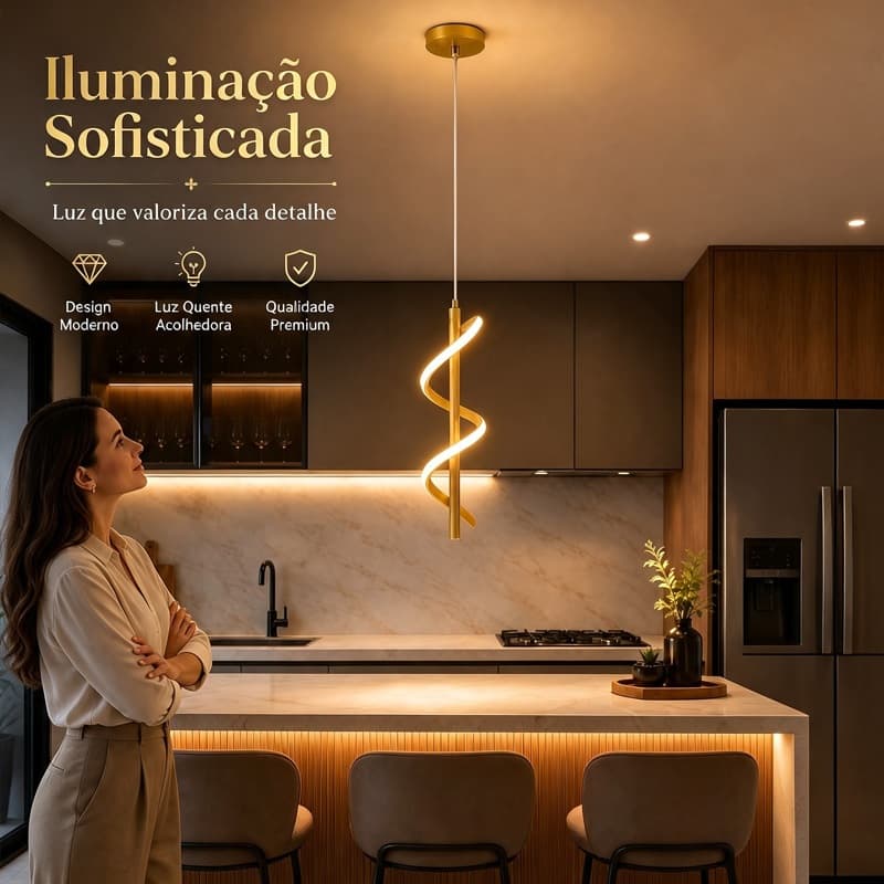 Luminária De Teto Pendente Led Moderna Lustre para Corredor Sala Quarto Cozinha moda Alto nível