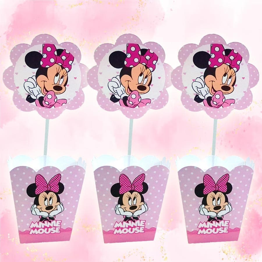 Centro de Mesa MINNIE ROSA Cachepot NÃO É PERSONALIZADO