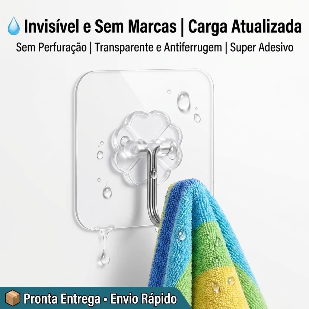 Ganchos Adesivos Para Parede 1PC Multifuncional Transparente Autocolante