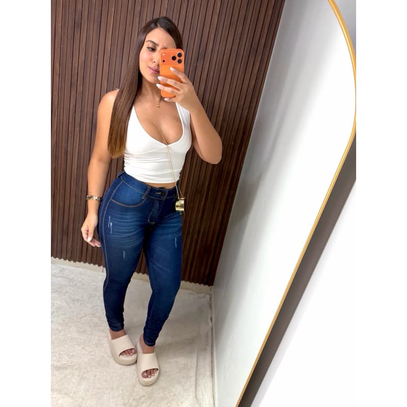 CALÇA SKINNY COSTURA EMPINA BUMBUM