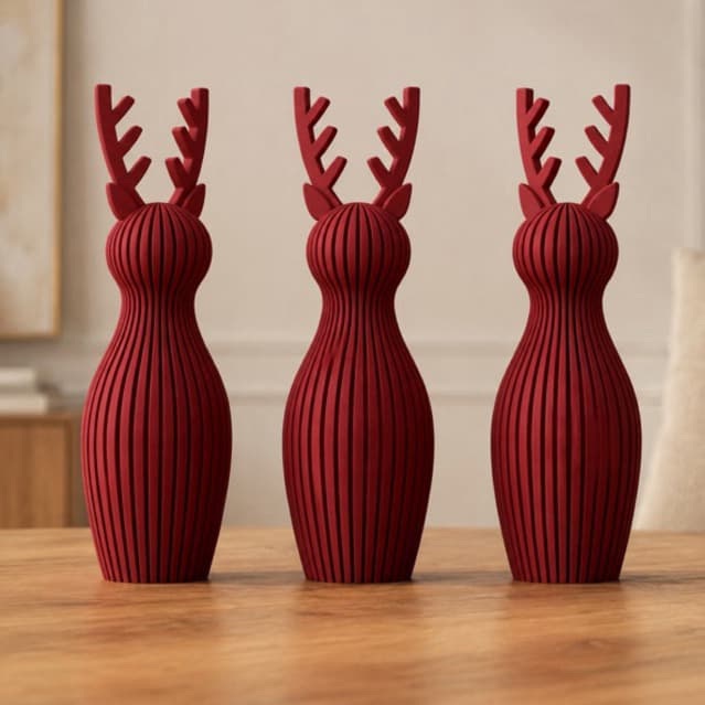 Enfeite Rena de Natal Decorativo Decoração Natalina Mesa Estante Aparador Casa Presente Ornamento Natal