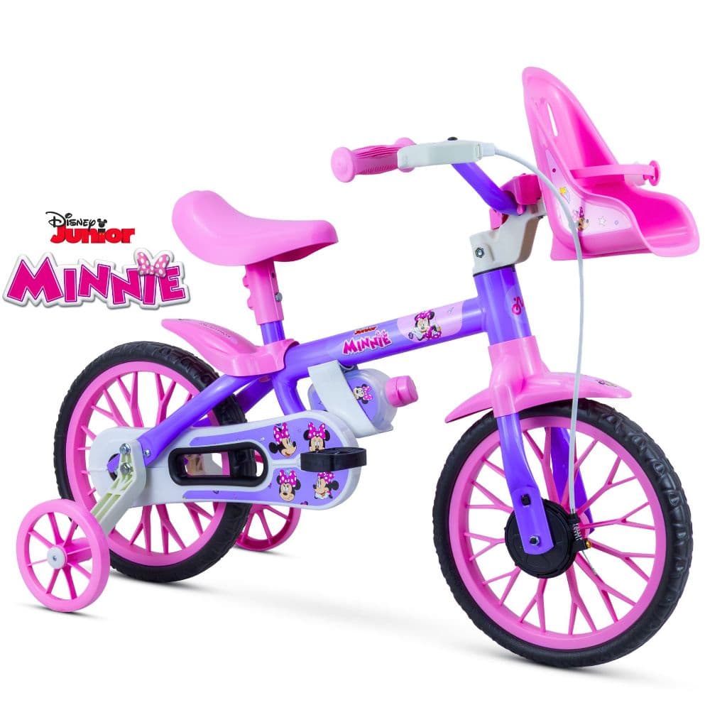 Bicicleta Minnie Menina Infantil Aro 12 Disney Nathor