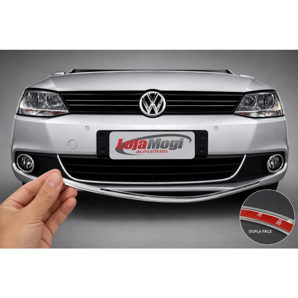 Friso Cromado Para Choque Jetta 11 12 13 2014 Modelo Tsi
