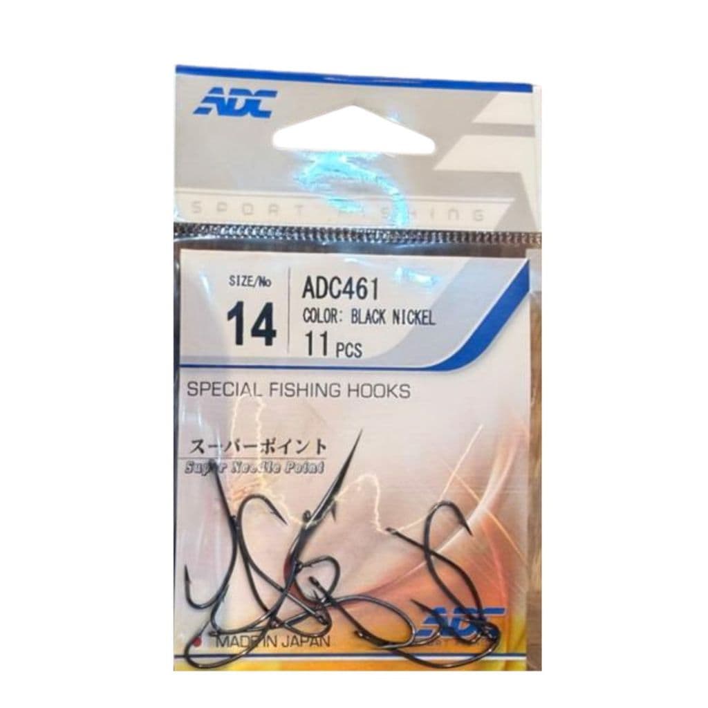 ANZOL DE PESCA ADC 461 BLACK NICKEL TAMANHO 14, 15 e 16