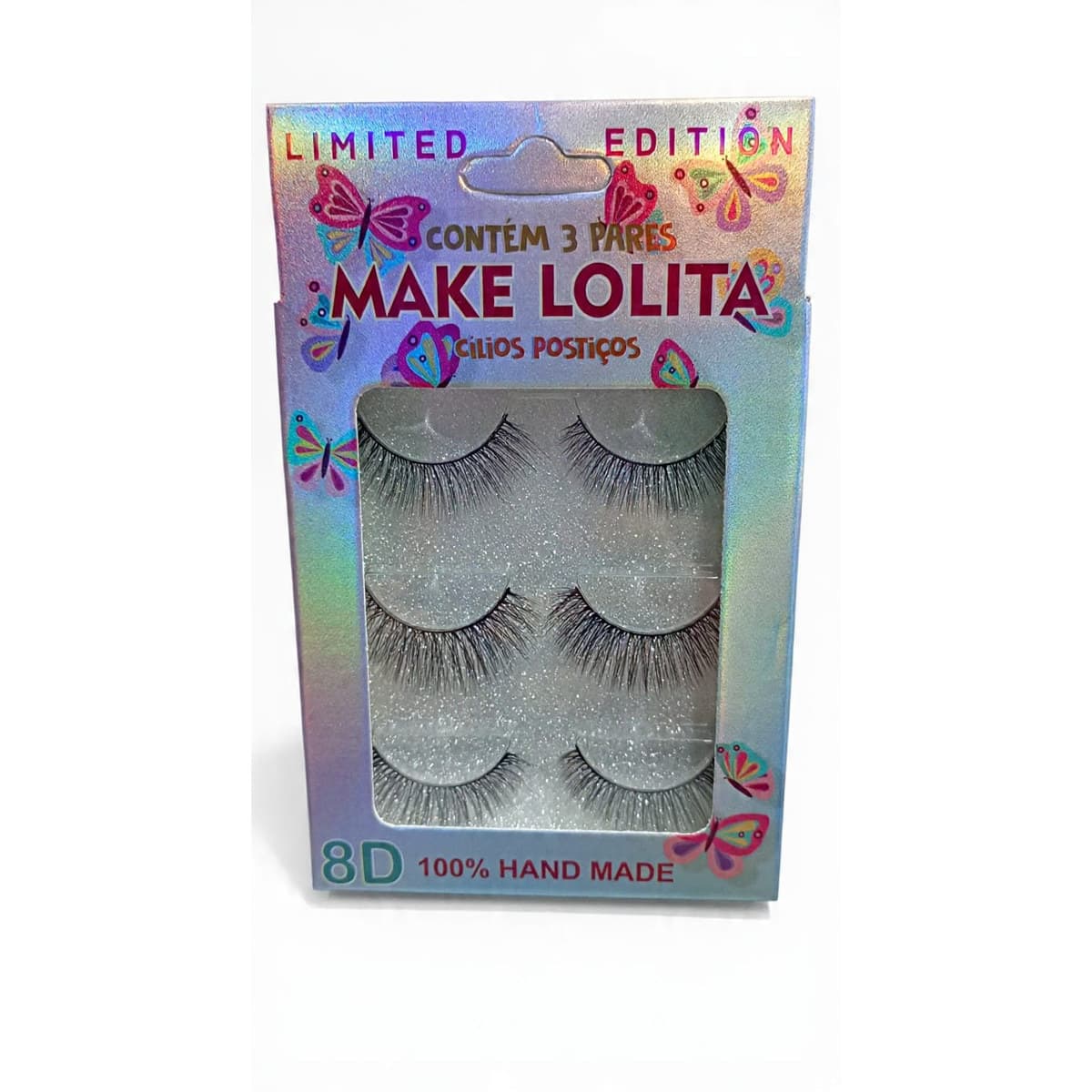 Ml1220 Cilios Postiços 8D 3 Pares Alta Pigmentação Longa Duração
