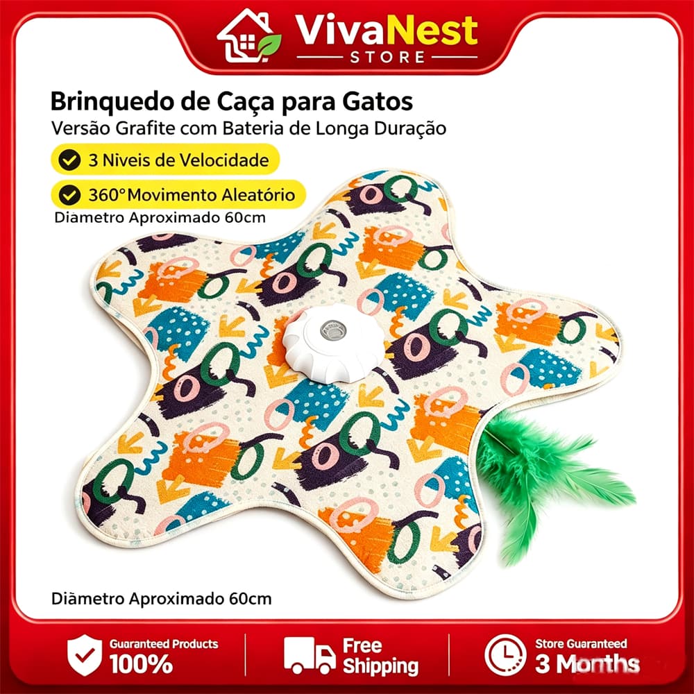 Brinquedo Interativo para Gatos Mouse Automático Recarregável, Movimento Aleatório, Som Realista e Estímulo Mental