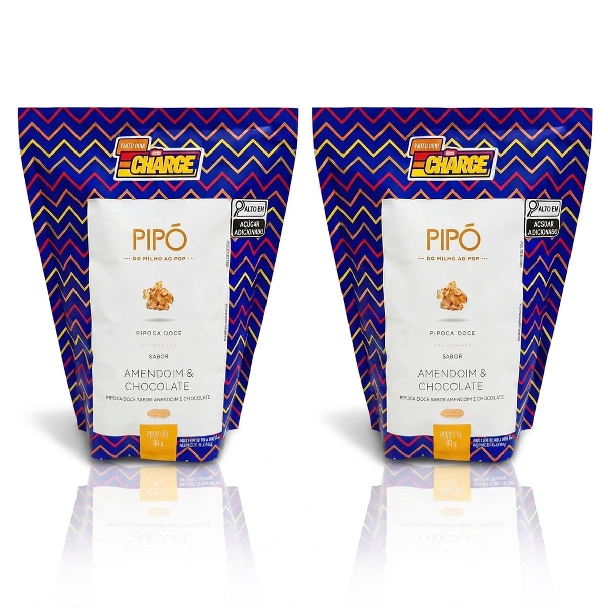 Kit 2 Sache Pipoca Doce Sabor Bombom Charge 90G