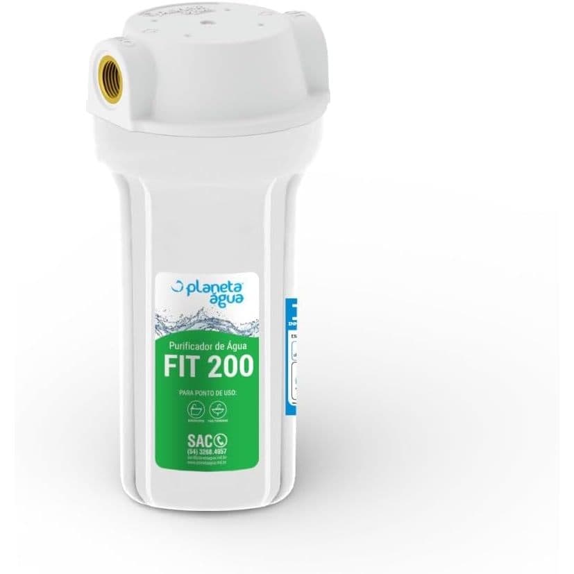Purificador de Água Filtro Planeta Água Fit 200 Rosca 1/2" Ponto de uso - Carvão Ativado