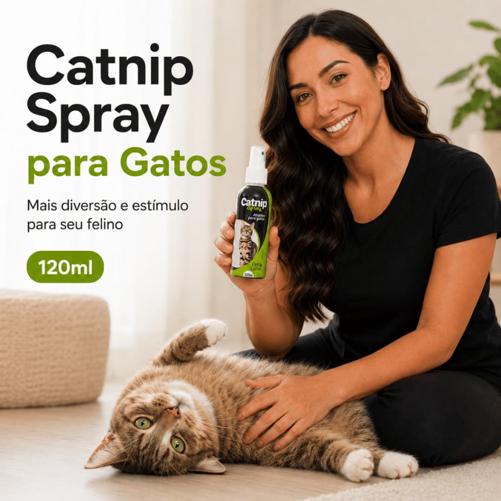 Catnip Spray Atrativo Para Gatos Pet Clean 120ml Erva Do Gato