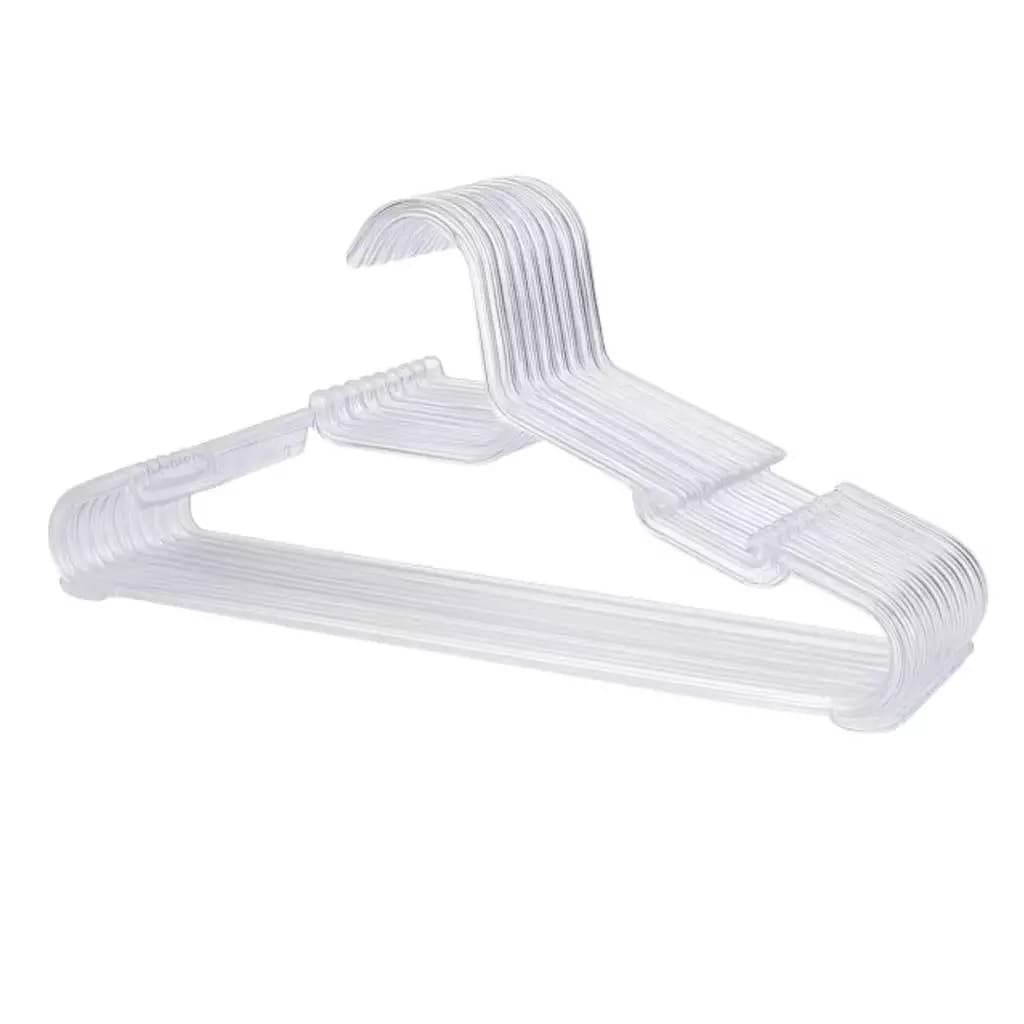 Kit C/10 Cabide Acrílico Transparente Adulto