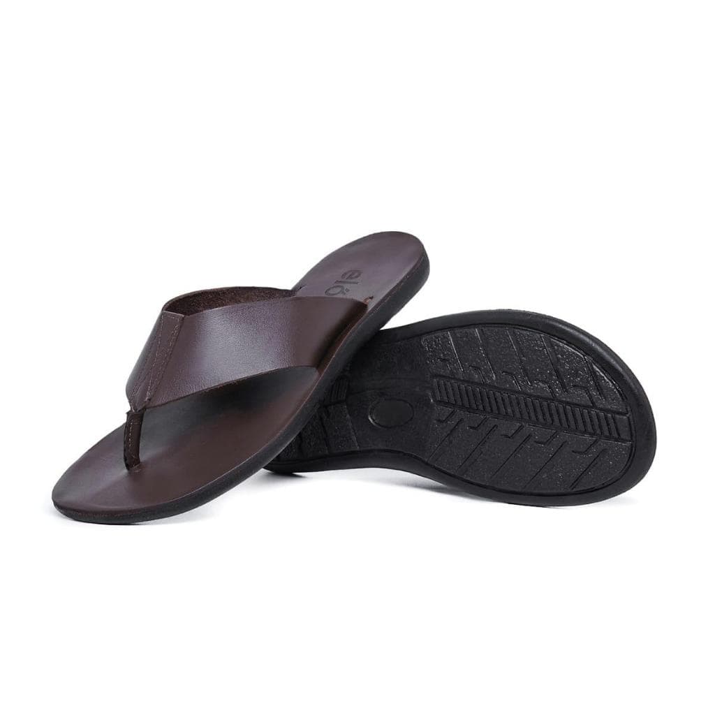 Chinelo Masculino Couro Legítimo Conforto Sandália Masculina Marrom Café Social Casual