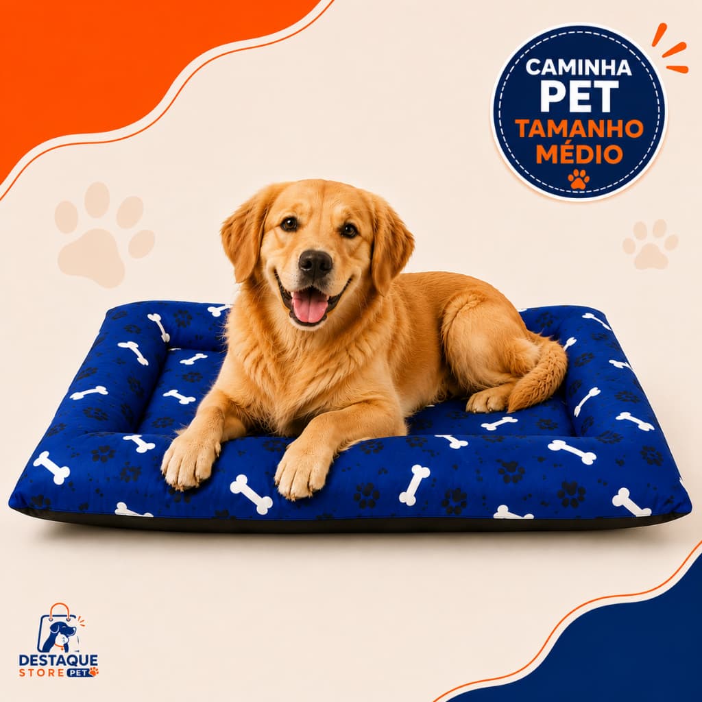 Cama Pet Caminha Cachorro Médio Colchonete Confortável Macia 60x45cm Cama Para Cachorro Pet Conforto