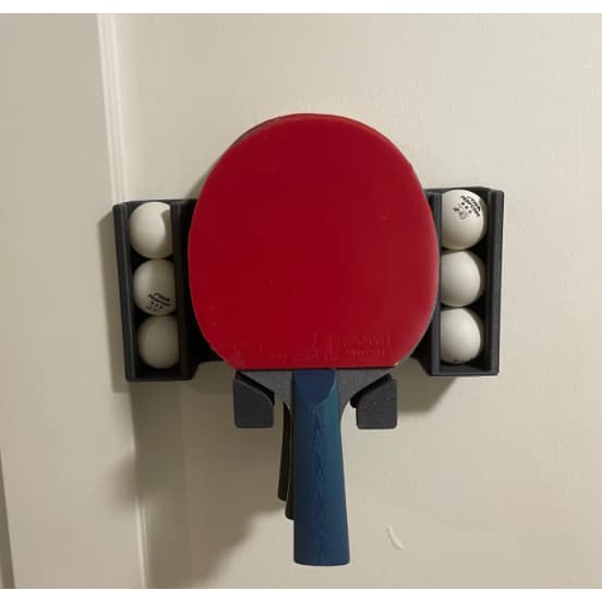Suporte de Parede para Raquetes e Bolinhas de Tênis de Mesa | Organizador Ping Pong