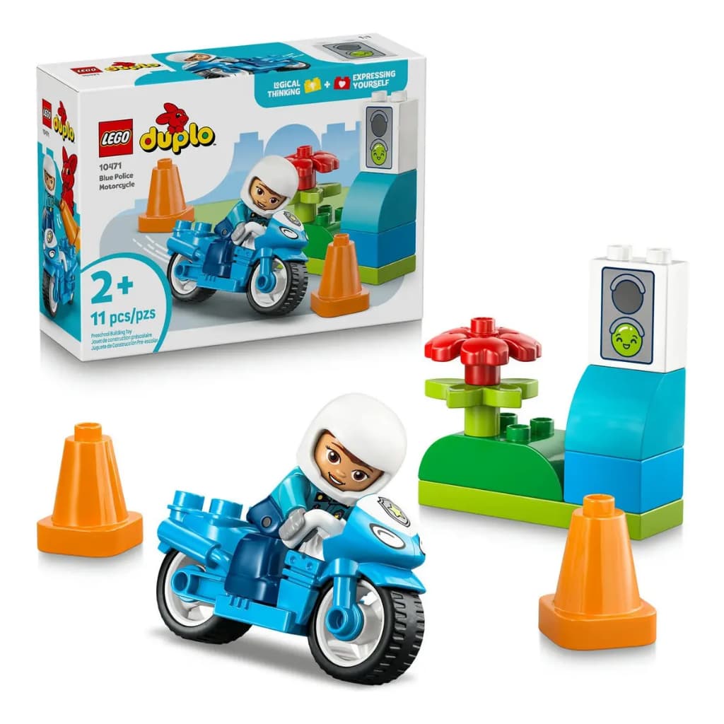 Lego Duplo - Motocicleta Da Polícia Azul - 10471