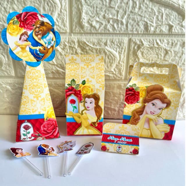 Kit Lembrancinhas Personalizadas para Festa Infantil | Caixinhas + Toppers + Porta Bis