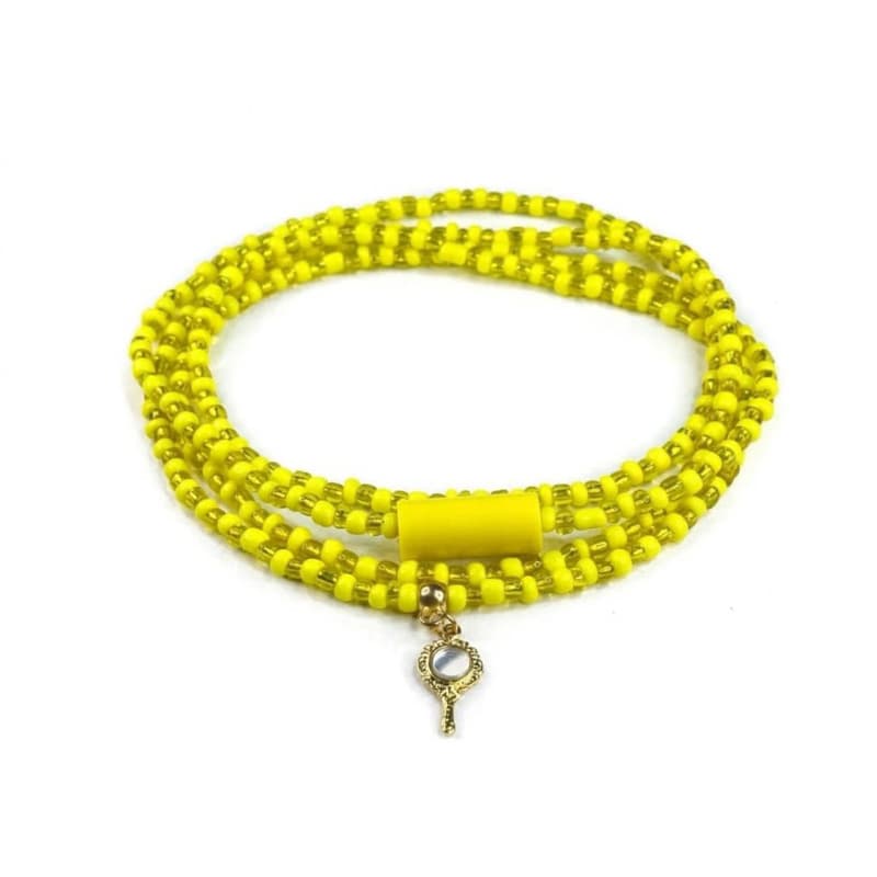 Guia amarela  oxum 60cm, umbanda candomblé