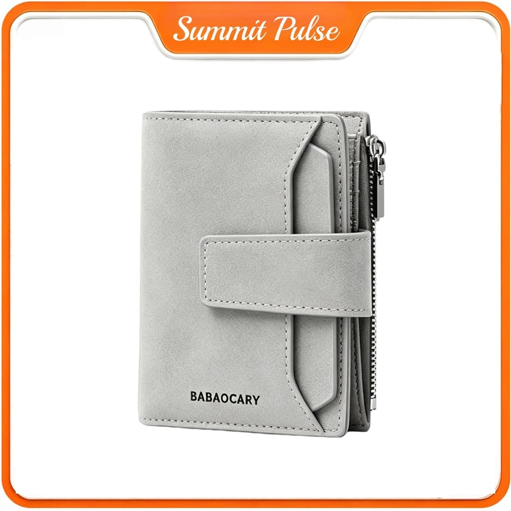 Carteira Masculina Longa com Bolso para Celular, Clutch Múltiplos Espaços para Cartões e Zíper Wallets Bifold Wallets