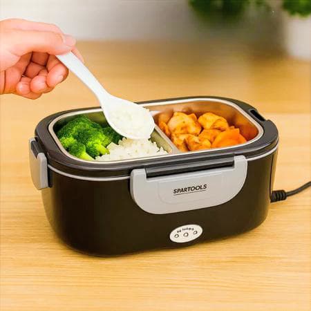 Marmiteira Termica Eletrica Bivolt Preta Porta Marmita Compacta Aquecedor Refeicao Portatil