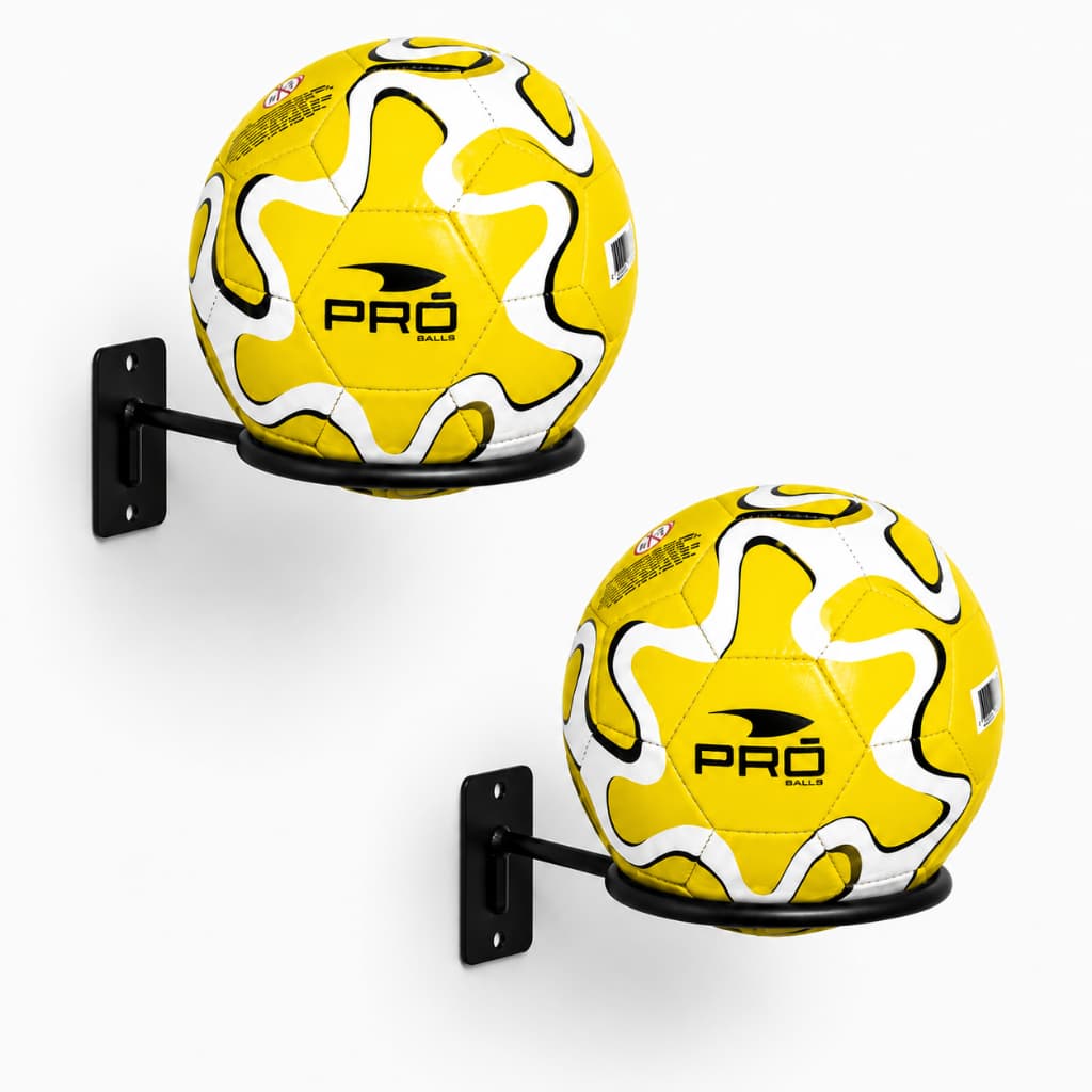 Kit 02 Suporte de Bola Futebol Basquete ou Vôlei com Parafusos e Buchas Aço Reforçado