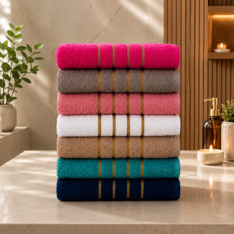 Kit 2 Toalhas de Rosto 100% Algodão Premium Felpudas Super Macias Absorventes Detalhe Dourado